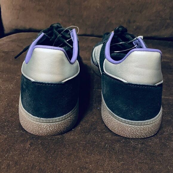 Rare Sample Tag Adidas Handball Spezial Blk Silver Purple 9 US 8.5 UK 42 2/3 EU - Picture 3 of 10